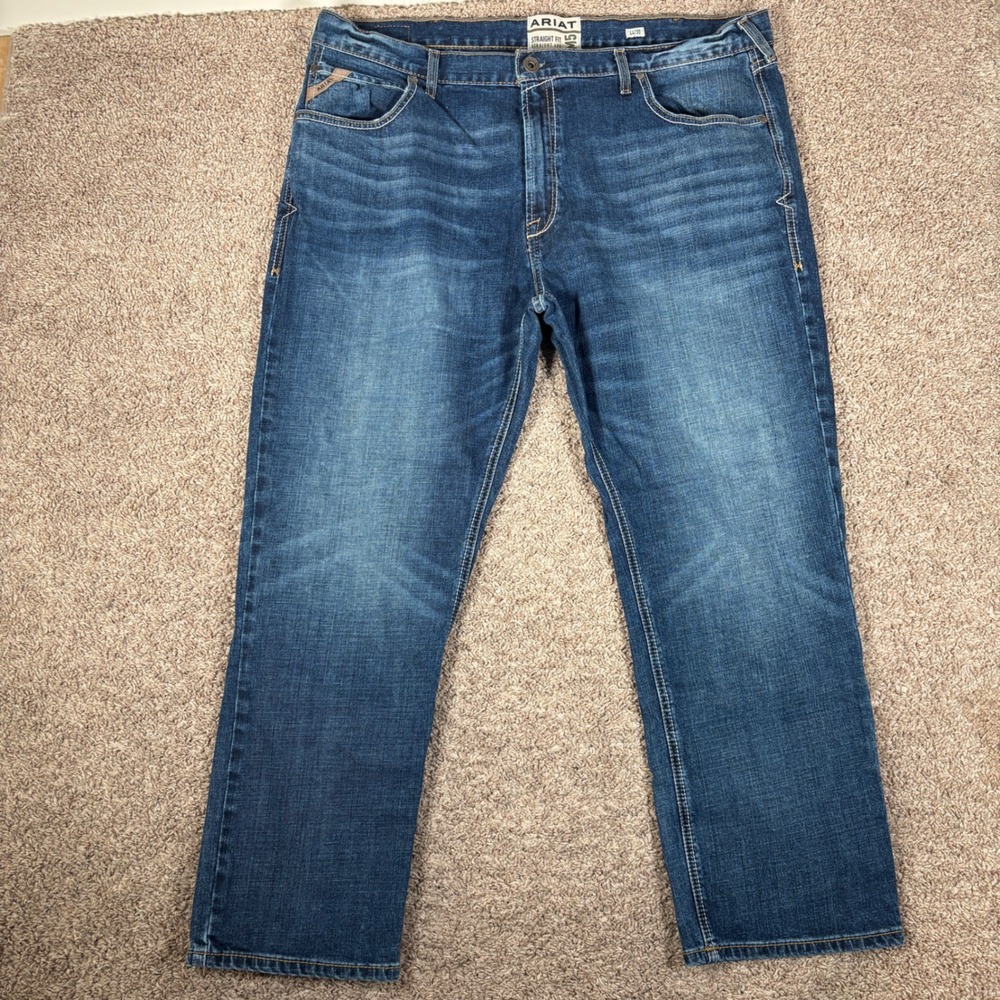 Ariat M5 Straight Fit Straight Leg Mens Jeans 44x30 Medium Wash Blue Denim